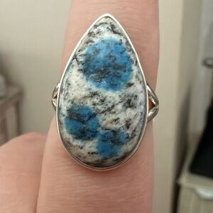 Sterling Silver and Blue Jasper Ring